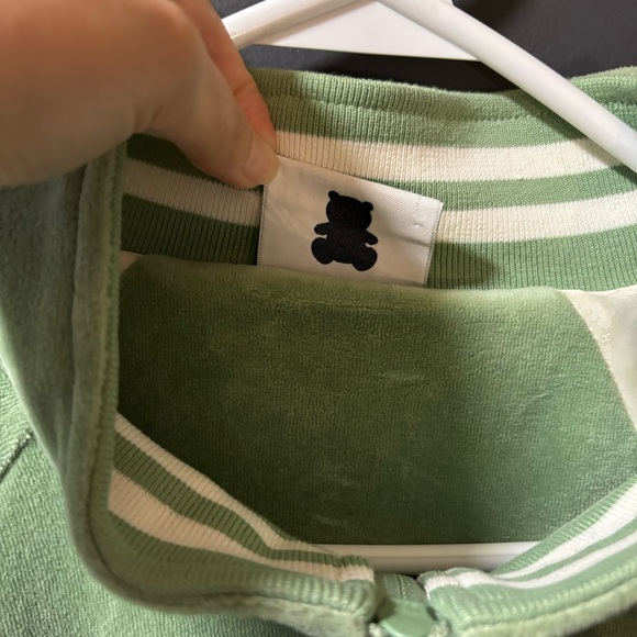 Teddy fresh green velour track jacket - Picture 6 of 10